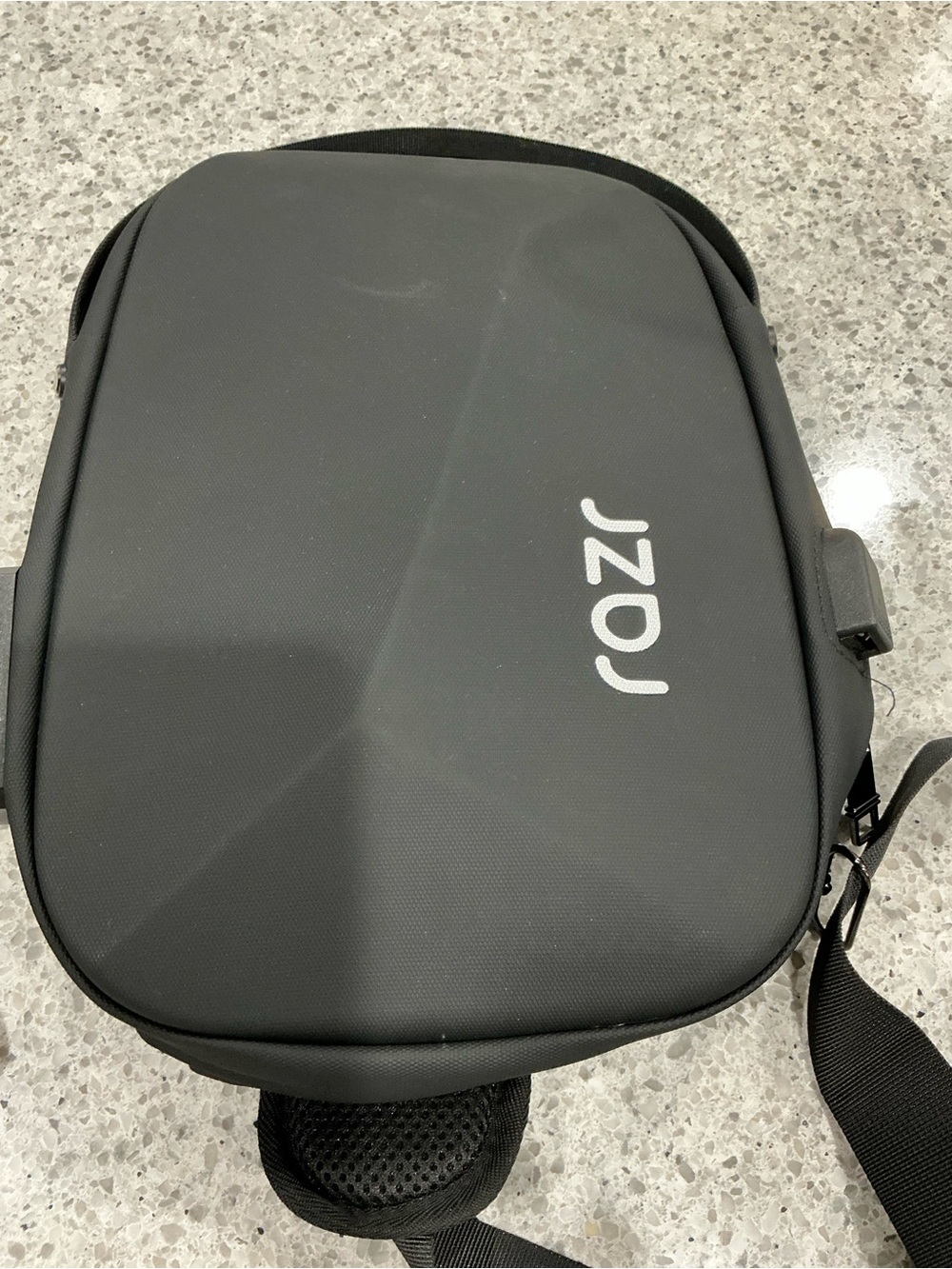 Razor Black Travel Carry Case with White Logo